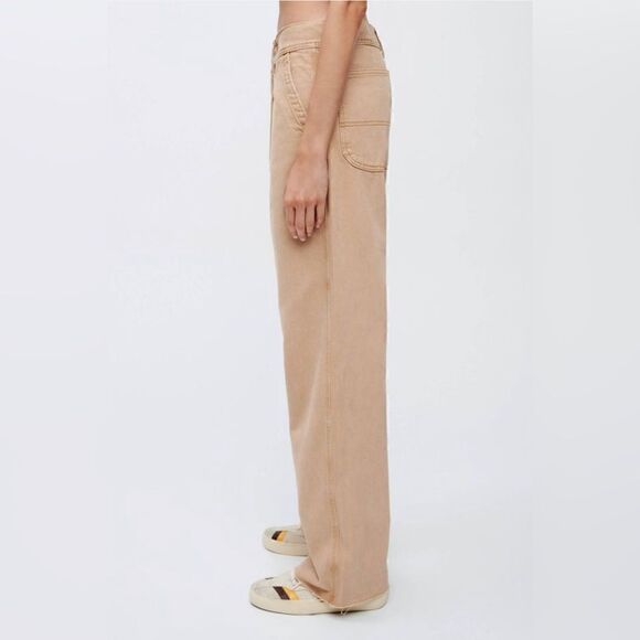 RE/DONE utility cargo jeans khaki Size 26 see measurements Straight Leg - Picture 1 of 11